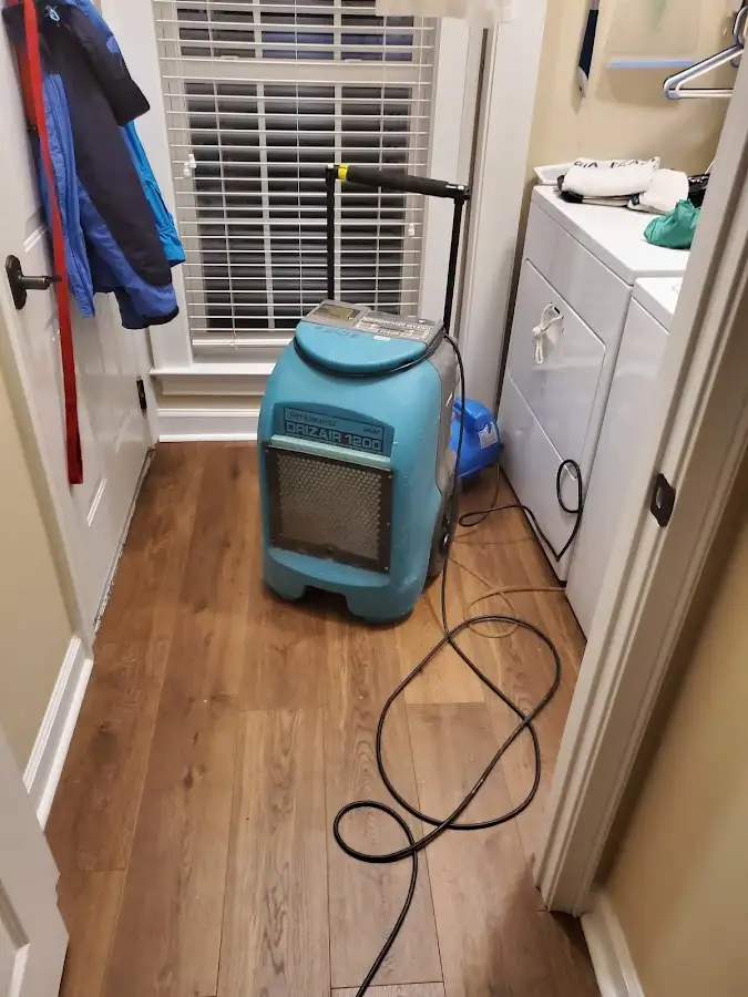 Commercial dehumidifier deployed for Flood Damage Cleanup in Hawthorne